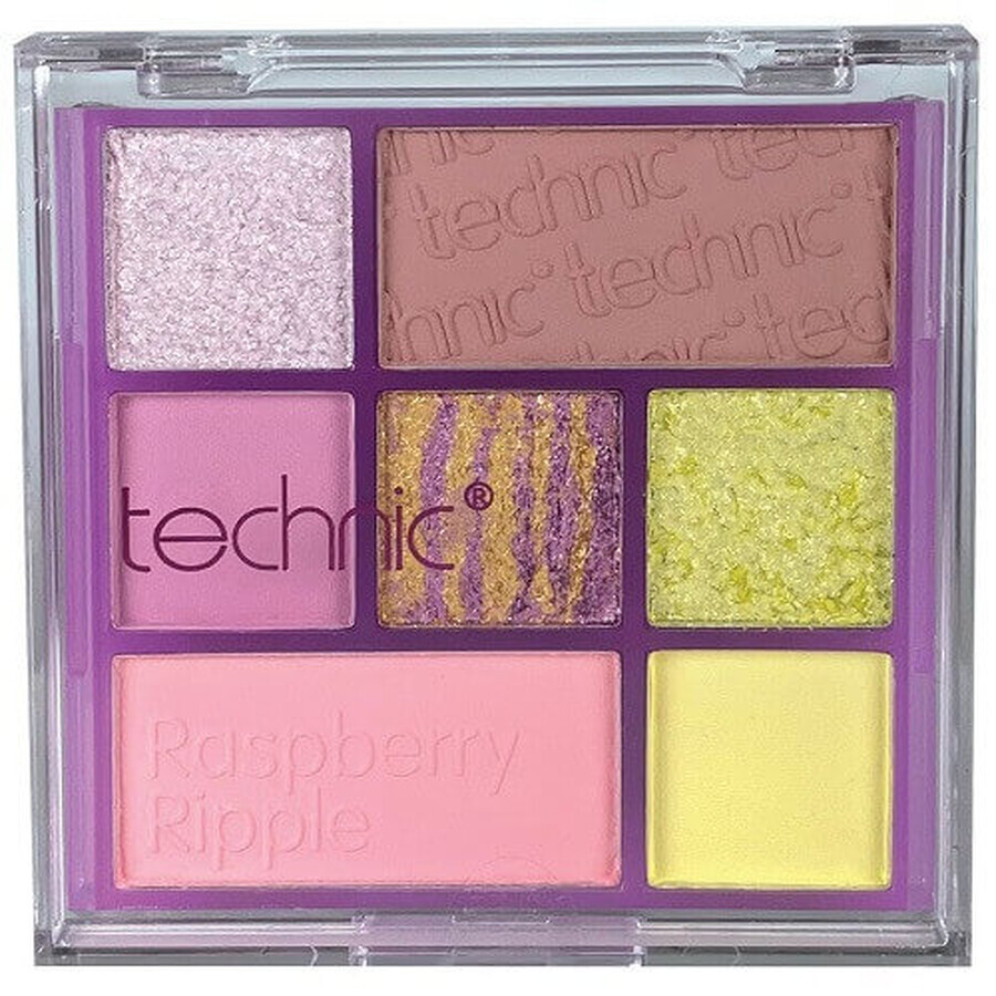 Palette di ombretti, Technic , Raspberry Ripple, 7 colori