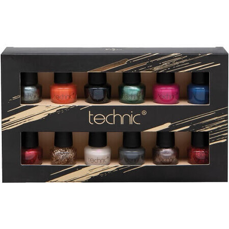 Set di 12 smalti, Mini, Technic, Vegan, 42 ml