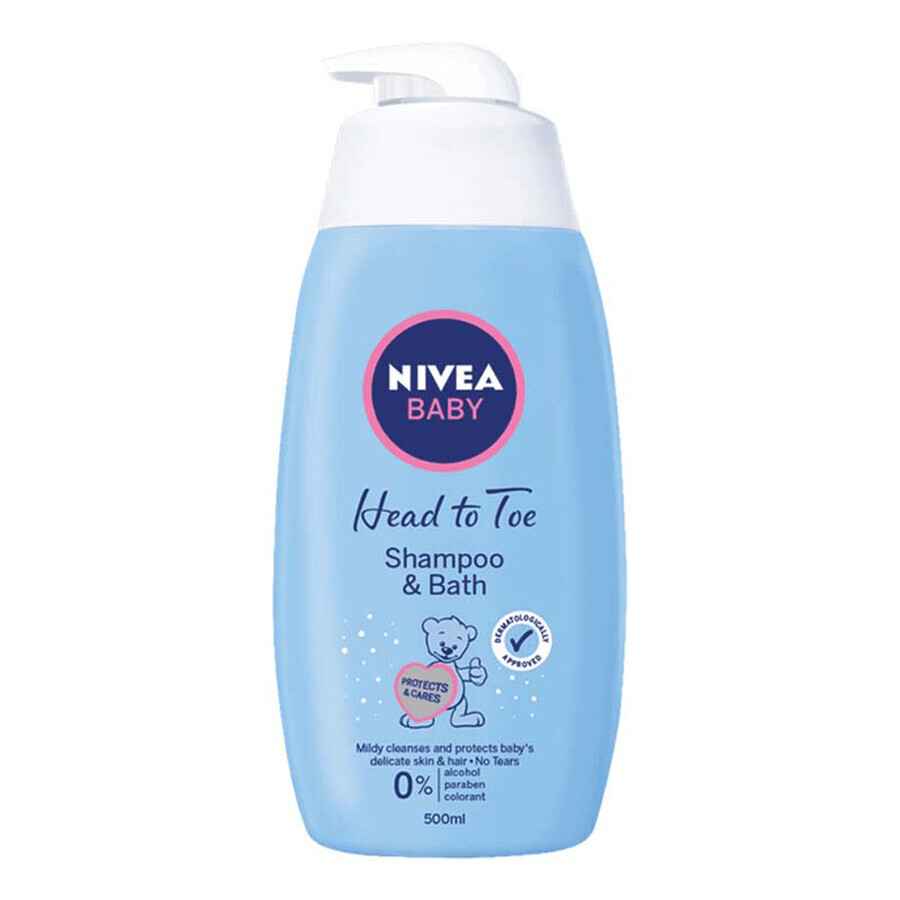 Shampoo e bagno schiuma, 500 ml, Nivea Baby