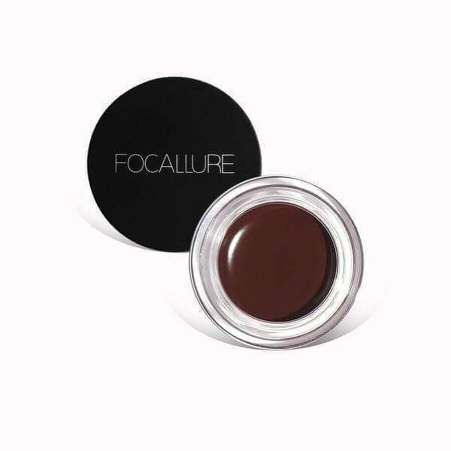 Wenkbrauwcrème Focallure 03 Donkerbruin, inclusief borstel