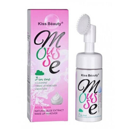 Limpiador con dispositivo de limpieza, Kiss Beauty, Espuma limpiadora, Aloe Vera, 150 ml