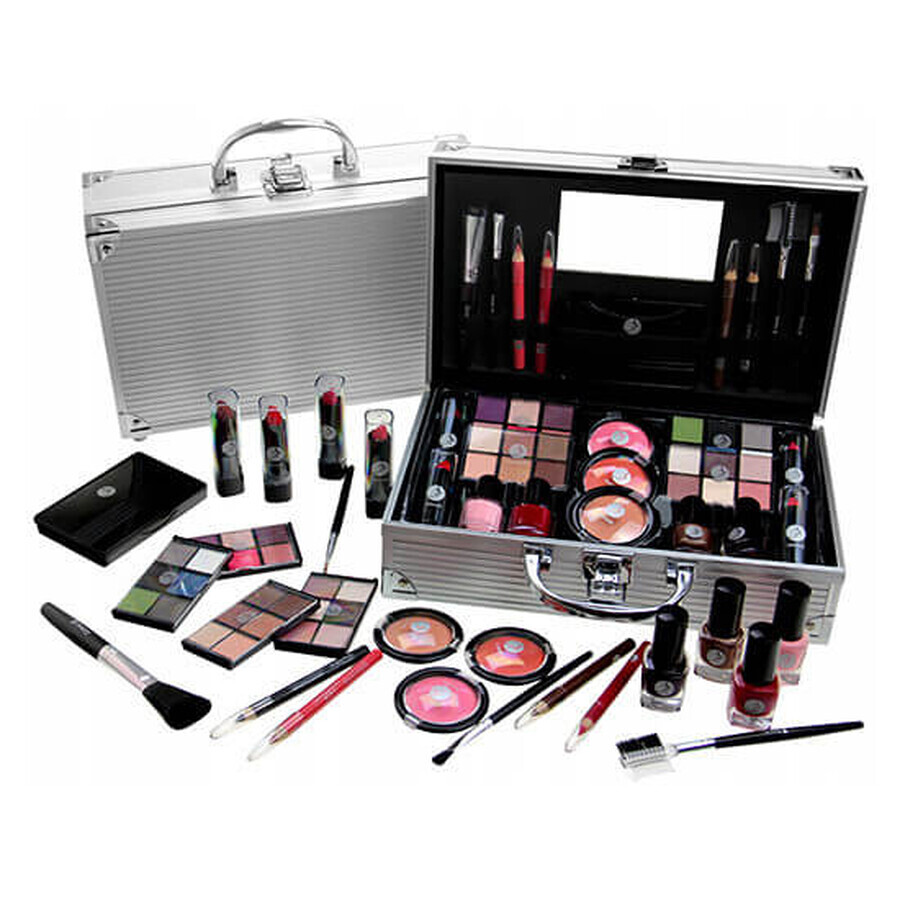 Makeup kit, 2K Fabulous, Beauty Case bag included, Grey