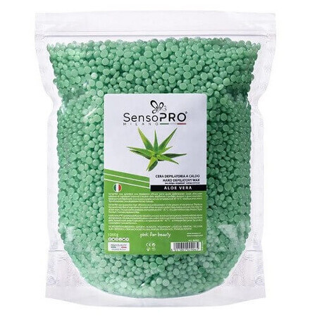 Cera depilatoria elastica in granuli, SensoPro, Aloe Vera, 1000 g