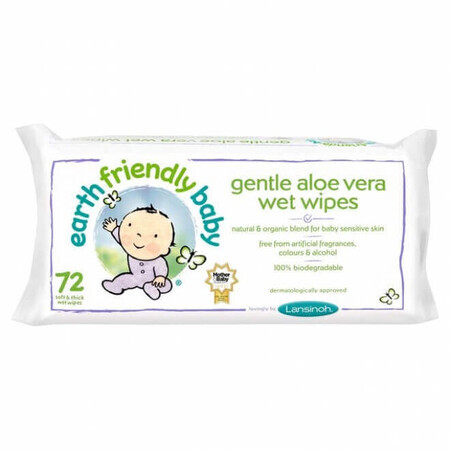 Salviette biologiche per neonati Earth Friendly Baby, 72 pezzi, Lansinoh