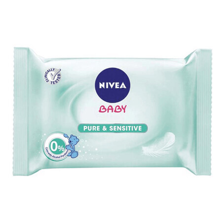 Lingettes humides Pure & Sensitive Baby, 63 pièces, Nivea Baby