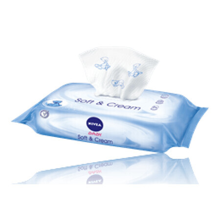 Soft & Cream Feuchttücher für Babys, 63 Stück, Nivea