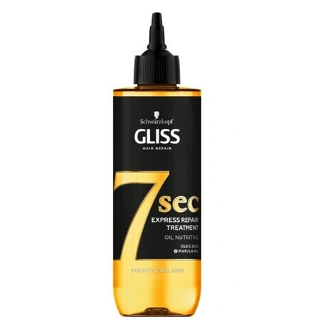 Gliss 7sec Express Repair Treatment Oil Olio di trattamento nutriente per capelli secchi e opachi, 200ml