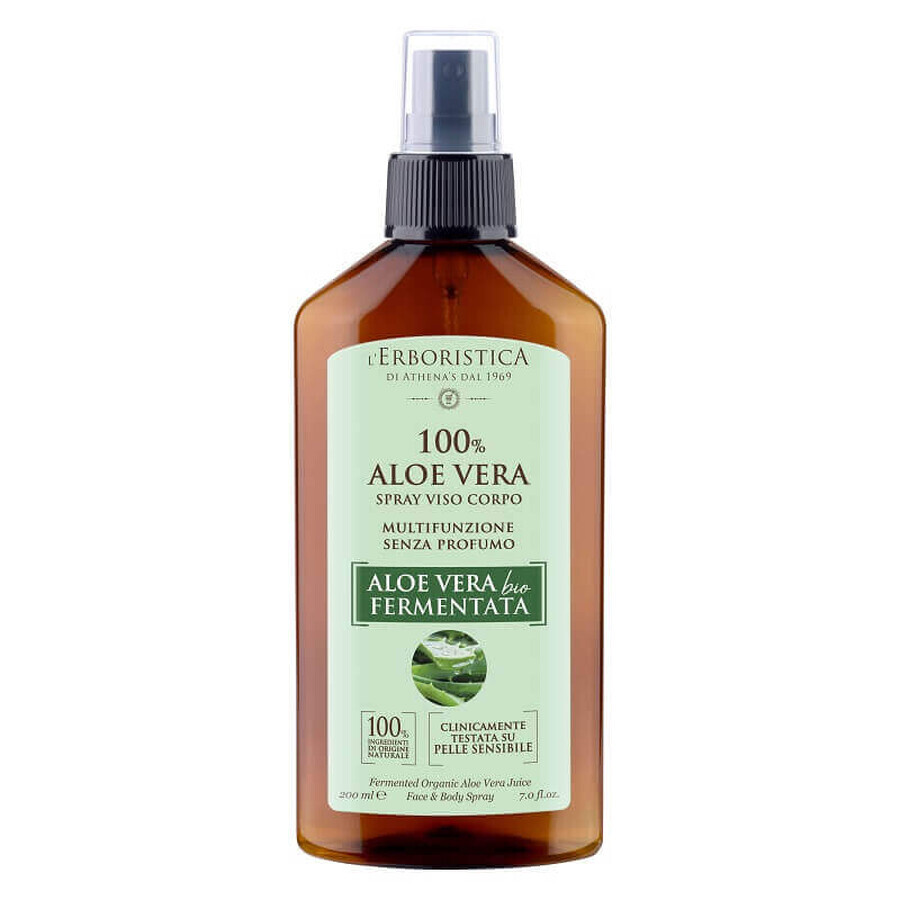 Spray multifunzionale con Aloe Vera biofermentata, 200 ml, L'Erboristica