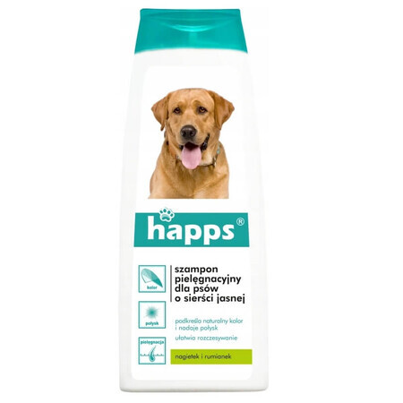 Happs shampoo di toelettatura per cani con pelo chiaro, 200 ml