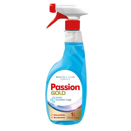 Passion Gold Detergente per vetri blu, 1 litro