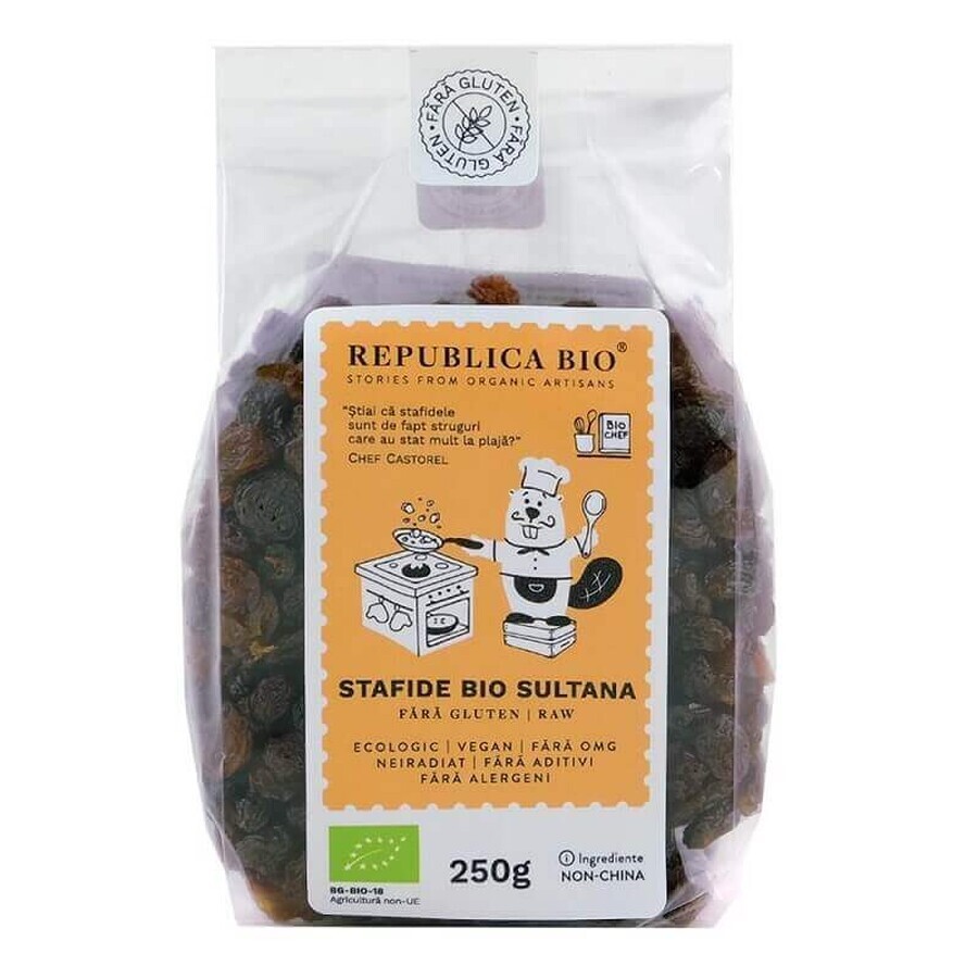 Organic Sultana Raisin, 250g, Organic Republic