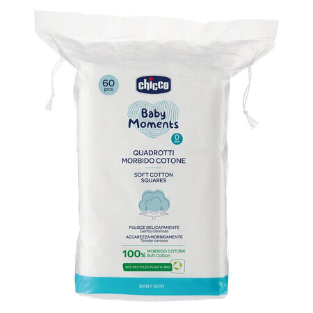 Cotons Chicco Baby Moments 0m+, 60 pièces