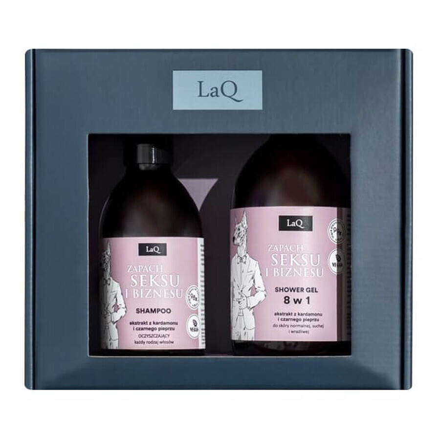 LaQ Doberman el set doccia 500ml + shampoo alla cera 300ml