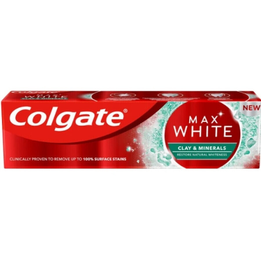 Colgate, Max White Clay & Minerals Zahnpasta, 75 ml