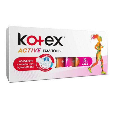 Super Active pads, 16 pieces, Kotex