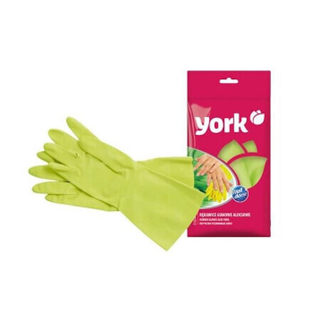 York, Guantes de goma, aloe vera, talla S, 1 par