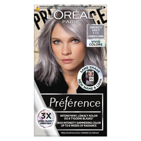 L'Oréal Paris Preference Vivid Colors Cera colorante 9.112 Gris ahumado