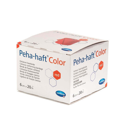 Benda elastica autoadesiva Peha-haft Color, rosso (932460), 6cm x 20m, Hartmann