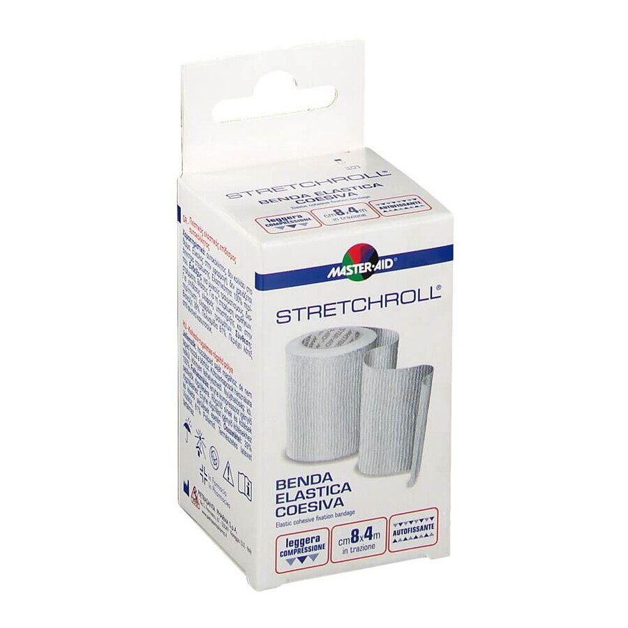 Venda elástica autoadhesiva Stretchroll, 4mx8cm, Pietrasanta Pharma