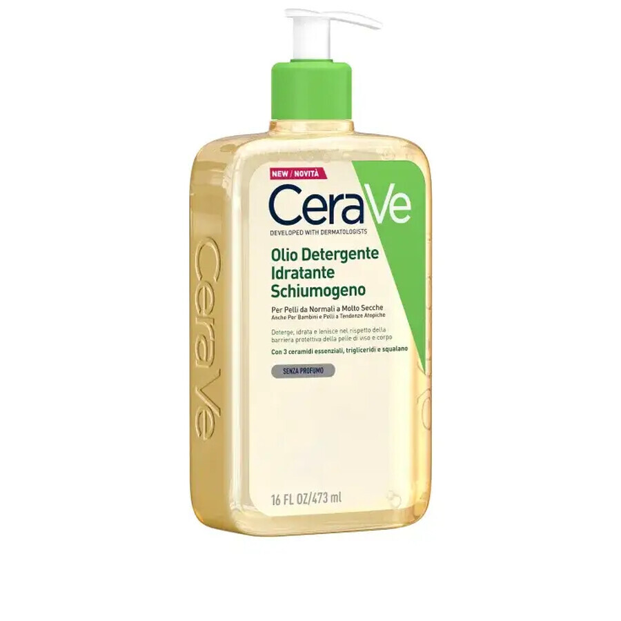 CeraVe Olio Detergente Idratante e Nutriente Schiumogeno, 473 ml 