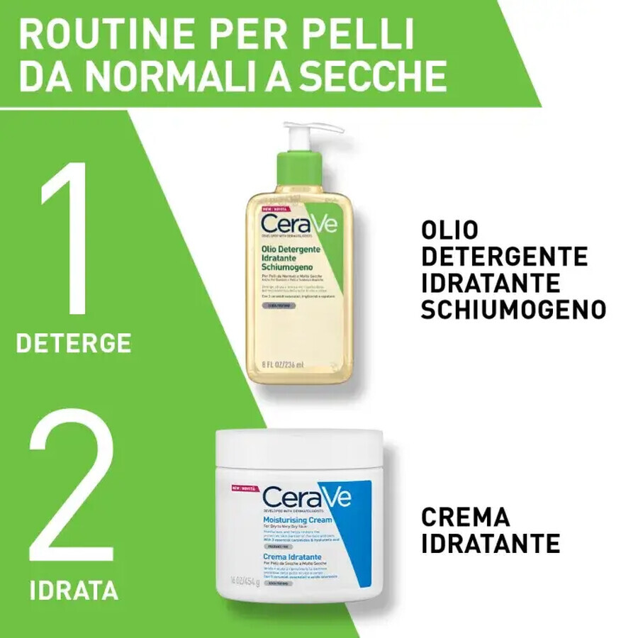 CeraVe Olio Detergente Idratante e Nutriente Schiumogeno, 473 ml 