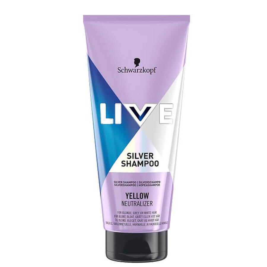 Schwarzkopf Live Silver Hair Shampooing pour neutraliser les huit tons, 200ml