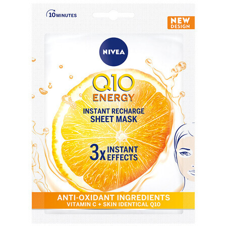 Nivea Q10 Plus C 10-Minute Mask în mistrie, 1 buc