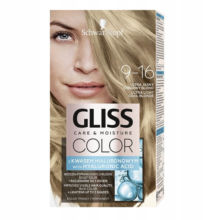 Schwarzkopf Gliss Gliss Colour Crema Colore 9-16 Biondo Freddo Ultra Leggero