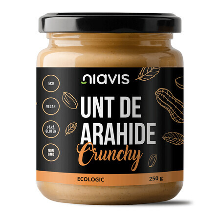 Crunchy Organic Peanut Butter, 250g, Niavis