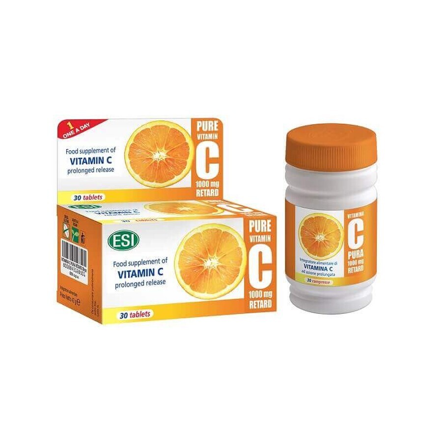 ESI Vitamina C Pura Retard - Integratore Sistema Immunitario, 30 compresse