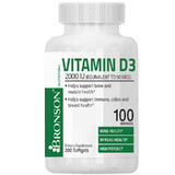 Vitamina D3 2000 UI, 200 capsule, Bronson Laboratories