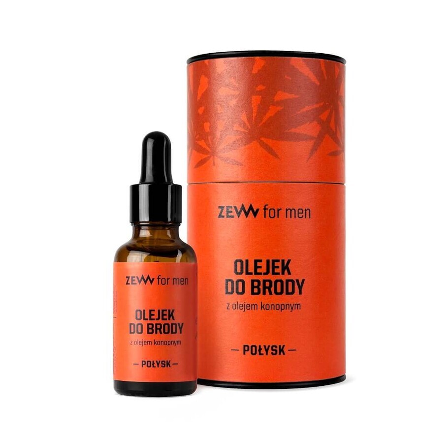 Zew for men Olio per la barba con olio di canapa Poysk, 30ml