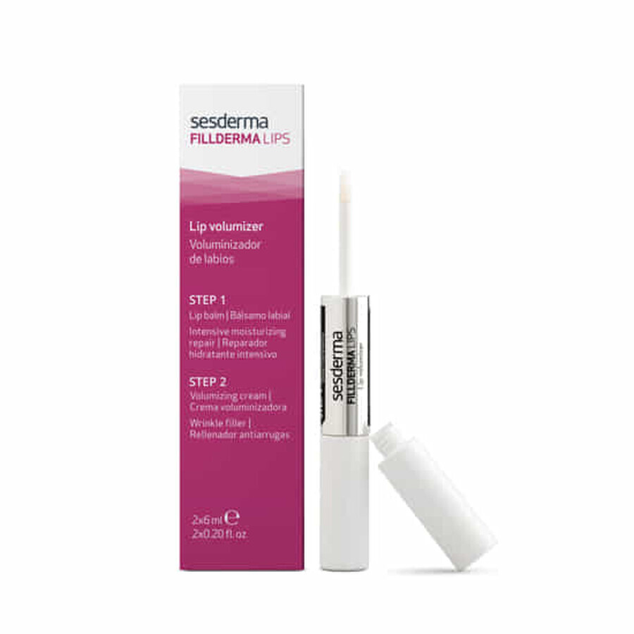 Volumizzatore labbra con acido ialuronico Fillderma Lips, 2 x 6 ml, Sesderma