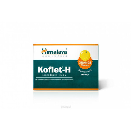 Himalaya Koflet-H orange flavor 12 pills