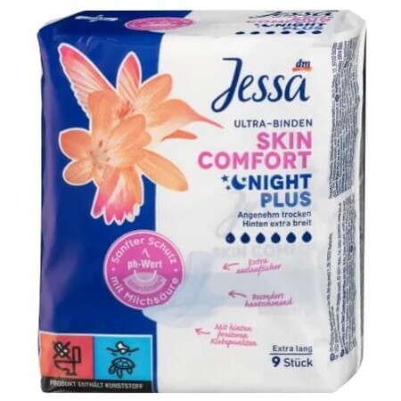 Jessa, Skin Comfort Night Plus, Slipjes, 9 stuks