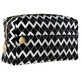 Inter Vion Black Black amp; White Inter Vion Straight Front Cosmetic Pocket Cosmetic Pouch Dua Bag