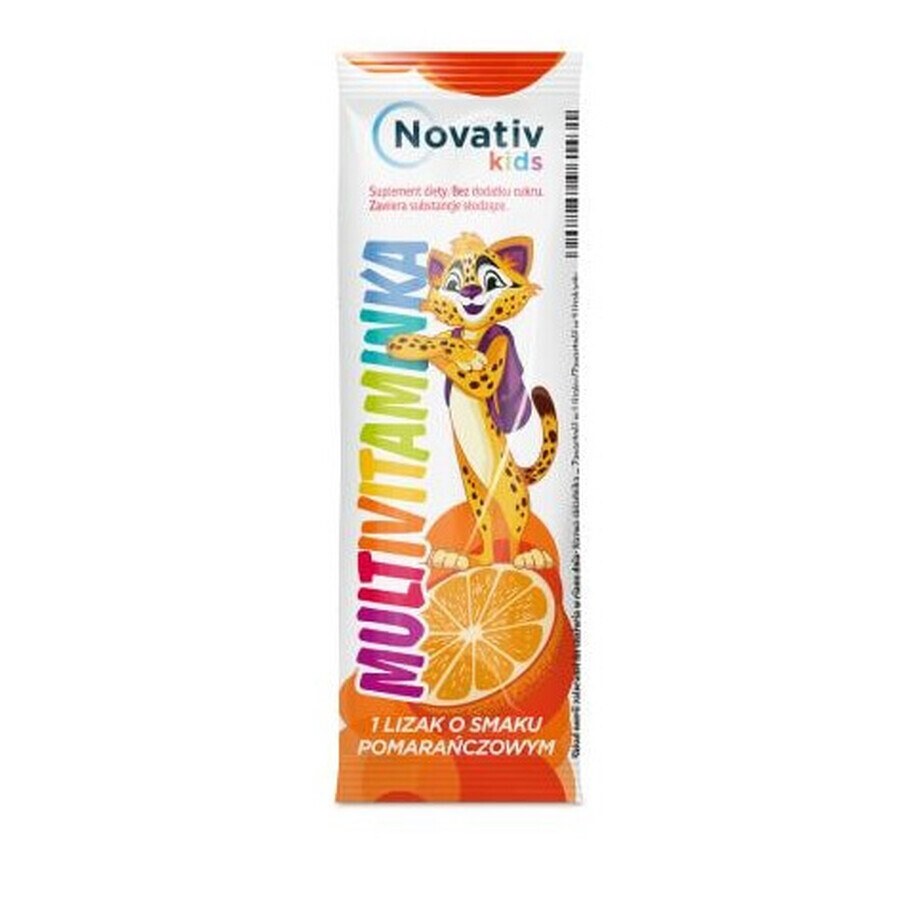 Novativ Kids Lollipop Multivitamine gusto arancia, 30 pezzi