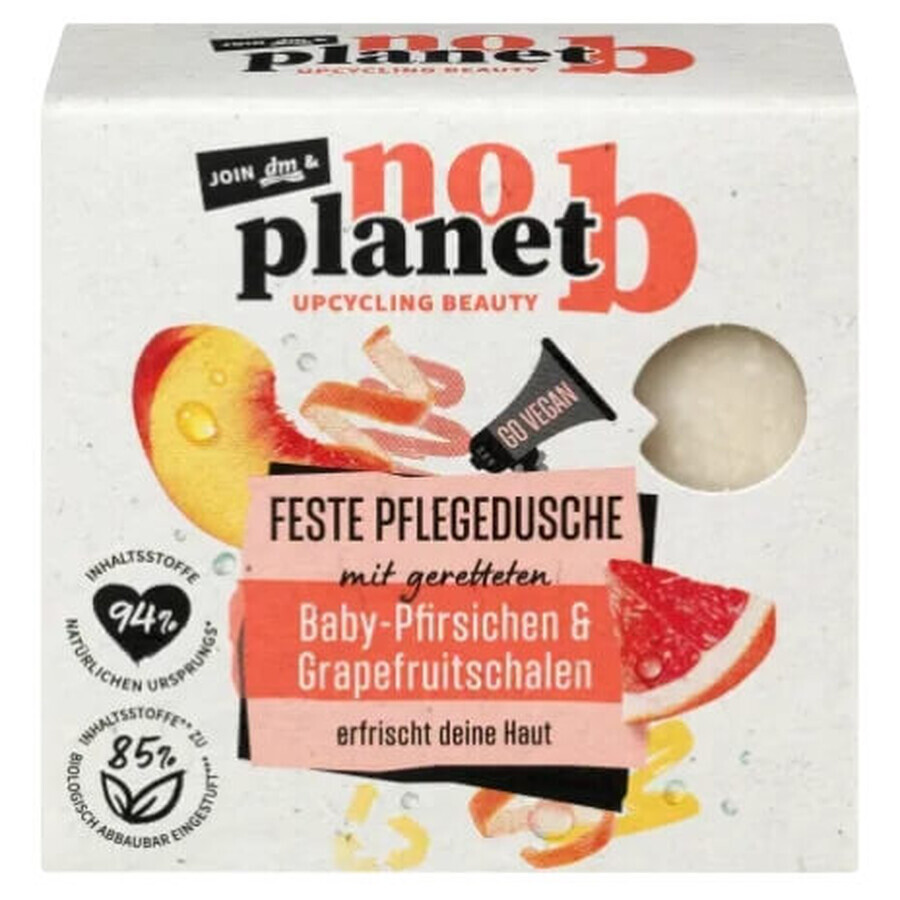 No planet b, shower cube, peach and grapefruit peel, 80 g