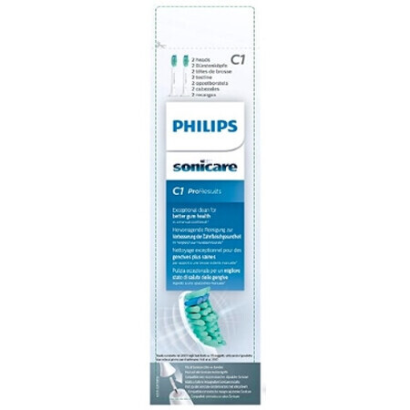 Philips HX6012/07, Tappi per spazzolino ProResults, bianco, 2 pz.