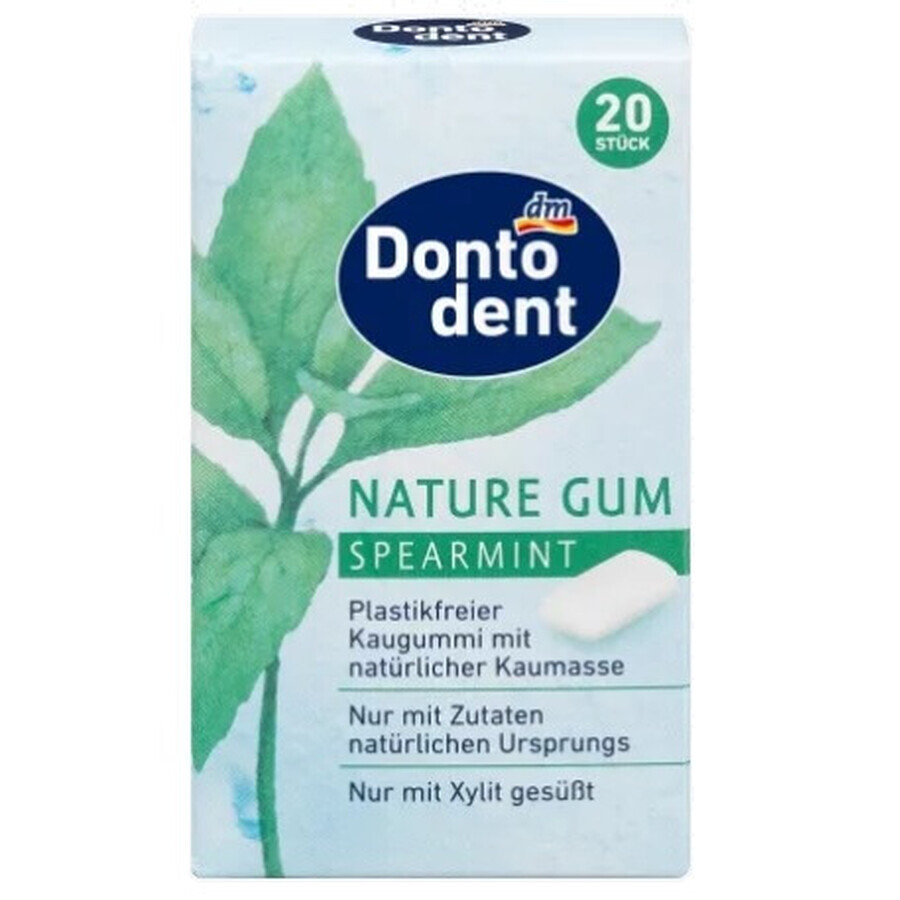 Dontodent, Gomma da masticare naturale in stick senza zucchero, menta piperita, 20 pezzi