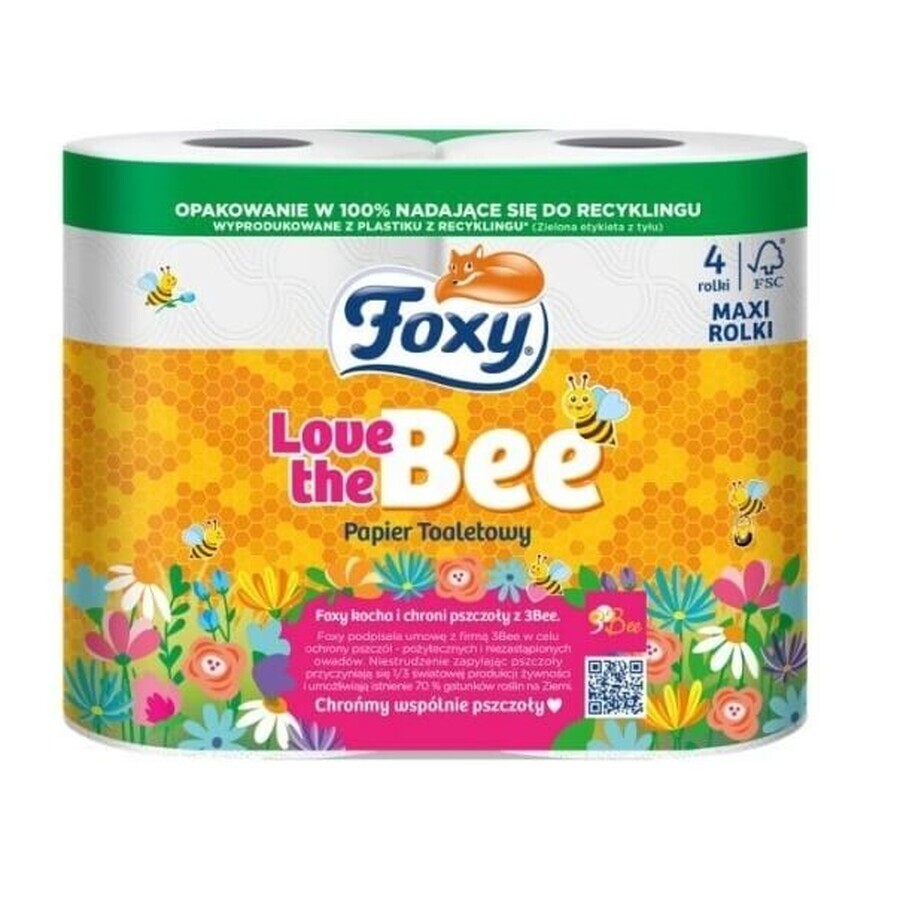 Fazzoletti igienici Foxy Love the Bee, 4 rotoli