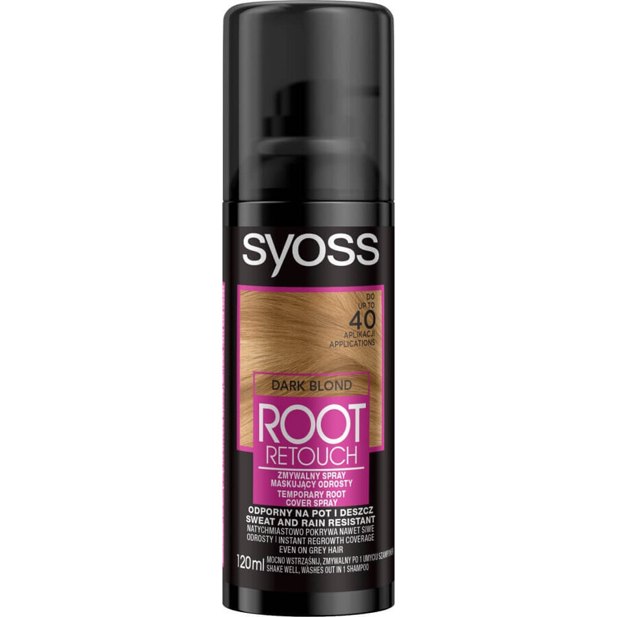 Syoss Root Retouch Spray de mascare a decolorării blond închis, 120ml