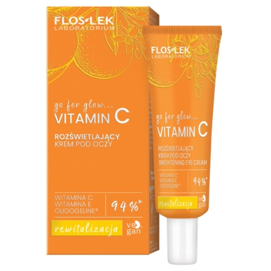 Floslek Laboratorium Go For Glow Crema occhi illuminante alla vitamina C, 30 ml