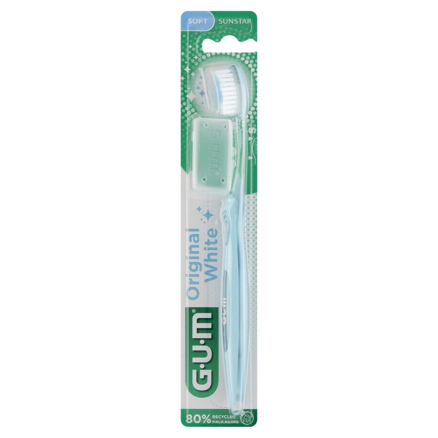 Sunstar GUM, Original White, spazzolino da denti, piccolo 561, 1 pz.