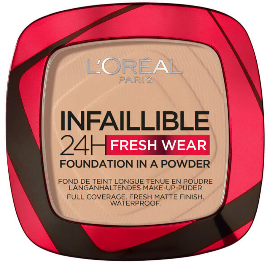 L'Oreal Paris Infaillible 24H Fresh Wear 130 True Beige Matteerbare Poeder Foundation 24H Fresh Wear 130 True Beige, 9g