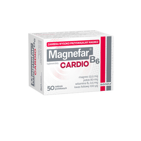 Magnefar B6 Cardio 50 comprimate