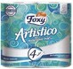 Foxy, carta igienica bianca naturale Artistico, 4 rotoli