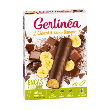 Barrette di cioccolato e banana, 372g, Gerlinea
