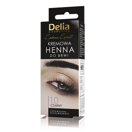 Delia Eyebrow Expert Crema per sopracciglia Henna Brow Cream 1.0 nero, 15ml