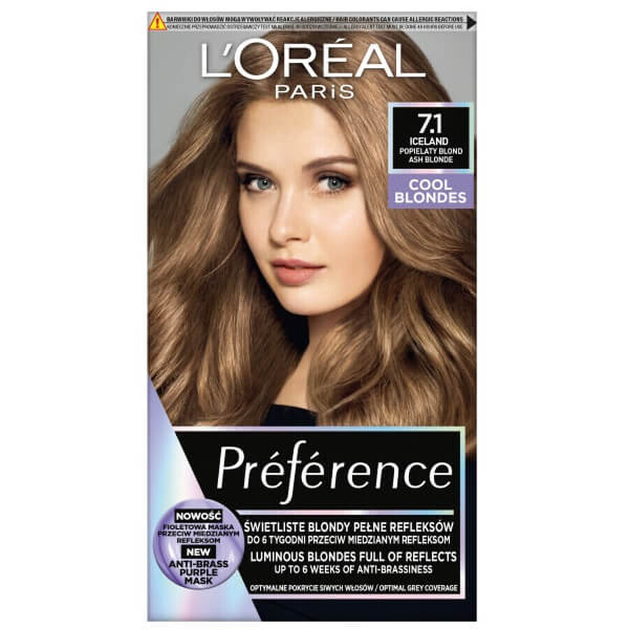 L'Oreal Paris Preference Cool Blondes Färbewachs 7,1 Island